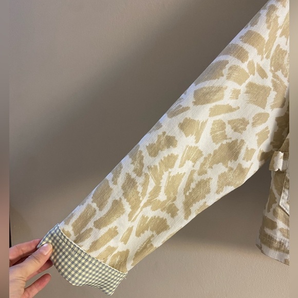 Maeve by Anthropologie jean jacket cropped animal print Large - Picture 7 of 11